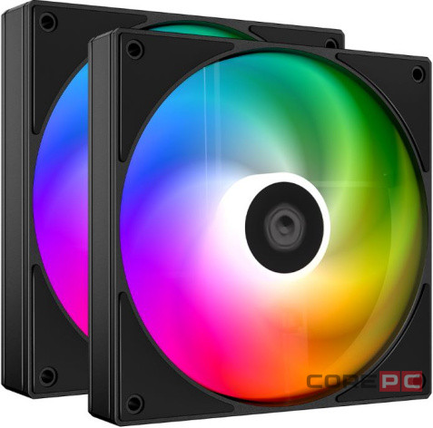 Комплект вентиляторов для корпуса ID-COOLING AS-140-ARGB-K DUET (2 in 1) ARGB Black