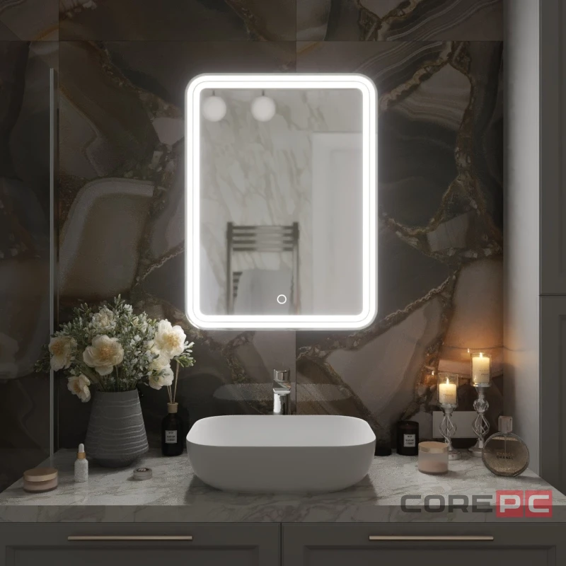 Зеркало MIXLINE Адриана 600х800 (ШВ) сенсорный выключатель, светодиодная подсветка