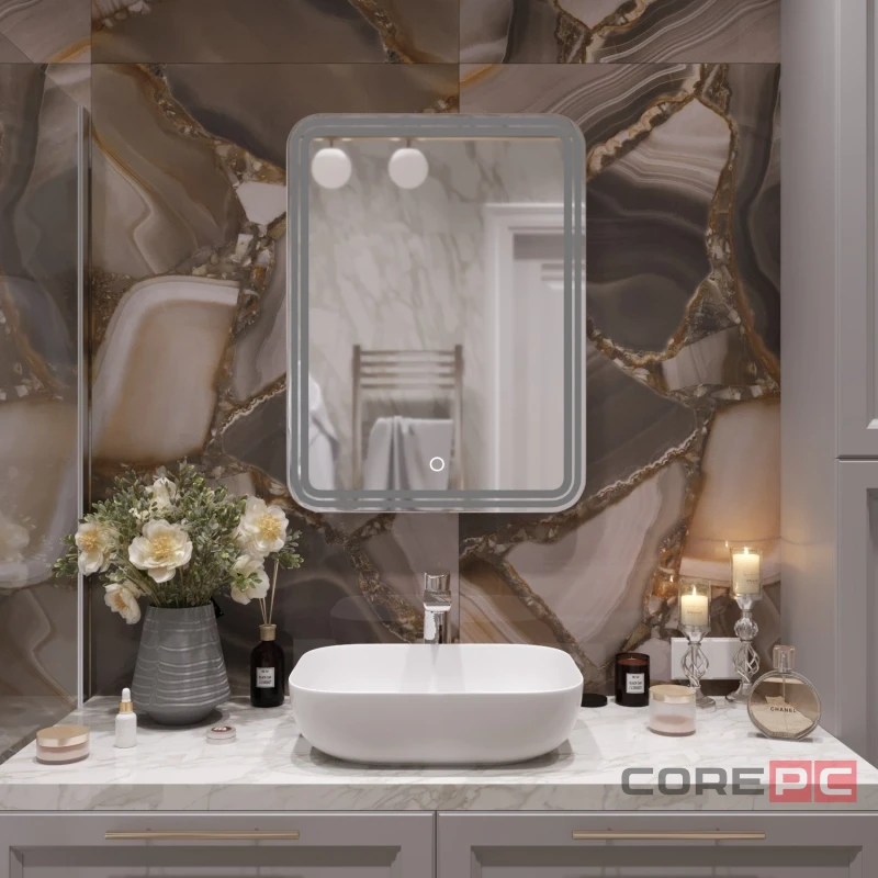 Зеркало MIXLINE Адриана 600х800 (ШВ) сенсорный выключатель, светодиодная подсветка