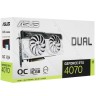 Видеокарта ASUS (DUAL-RTX4070-O12G-WHITE) GeForce RTX 4070 12GB DUAL OC WHITE 90YV0IZ4-M0NA00
