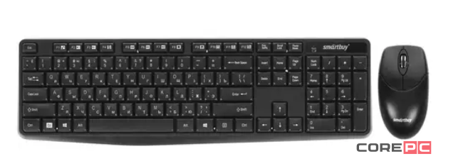 Беспроводной мультимедийный комплект Smartbuy ONE клавиатура +  мышь (SBC-235380AG-K) (черный)