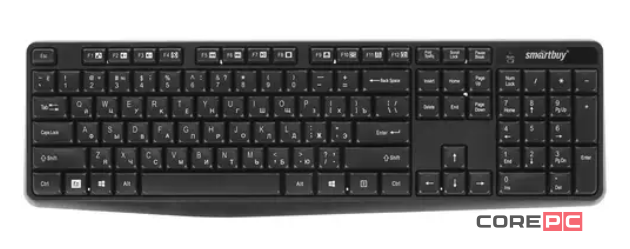 Беспроводной мультимедийный комплект Smartbuy ONE клавиатура +  мышь (SBC-235380AG-K) (черный)
