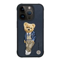 Чехол-накладка Zuck Bear London Classic Kapak - Westminster Ace для Apple iPhone 15 Pro Max искусcтвенная кожа (синий)