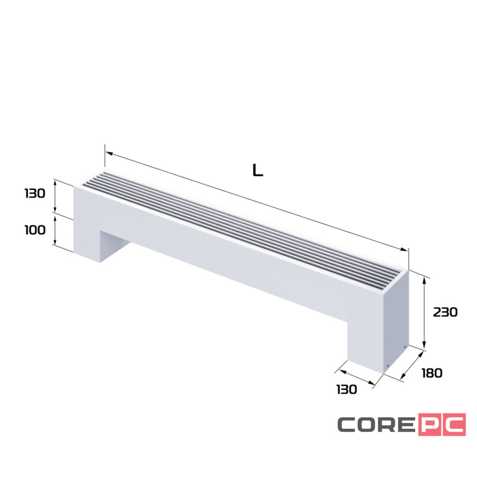 Конвектор напольный Royal Thermo STEP-130/180/1100-2-N-WT-LG-NA