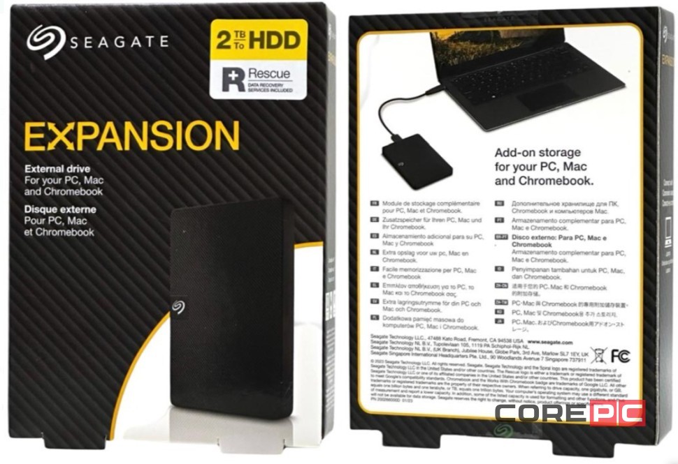 Внешний жесткий диск 2TB Seagate Expansion Portable (STKM2000400) черный