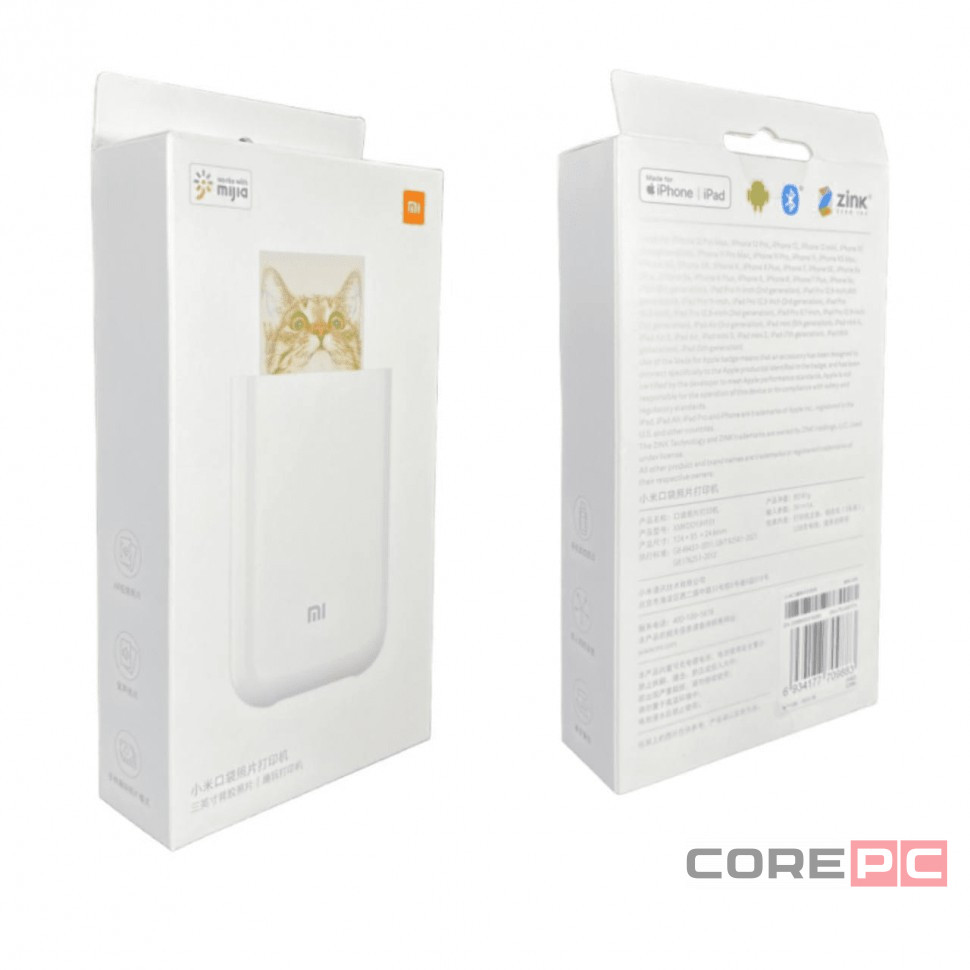 Принтер для смартфона Xiaomi Mijia AR ZINK TEJ4007CN белый