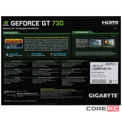 Видеокарта Gigabyte (GV-N730D3-2GI) GeForce GT 730 2GB (rev. 3.0)