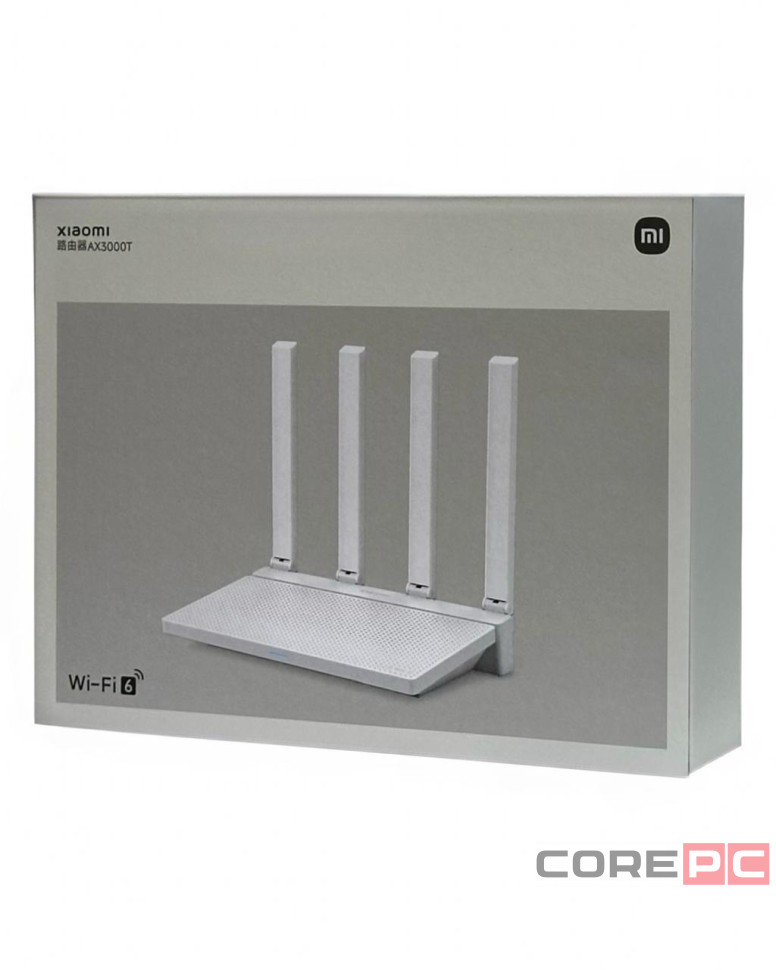 Wi-Fi роутер Xiaomi Mi Router AX3000T 3000Mbps/Wi-Fi6 (RD03) белый