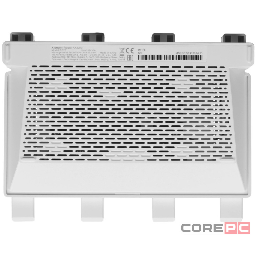 Wi-Fi роутер Xiaomi Mi Router AX3000T 3000Mbps/Wi-Fi6 (RD03) белый