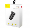 Автомобильное заряд. устр. Baseus Circular Plastic 1USB/1C 30W (CCALL-YS01) черное