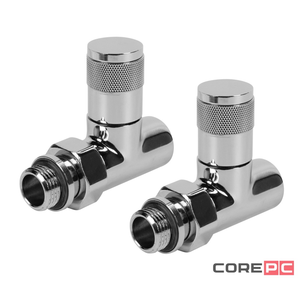 Набор дизайн-вентилей PIANO, прямой (хром) 1/2quot;