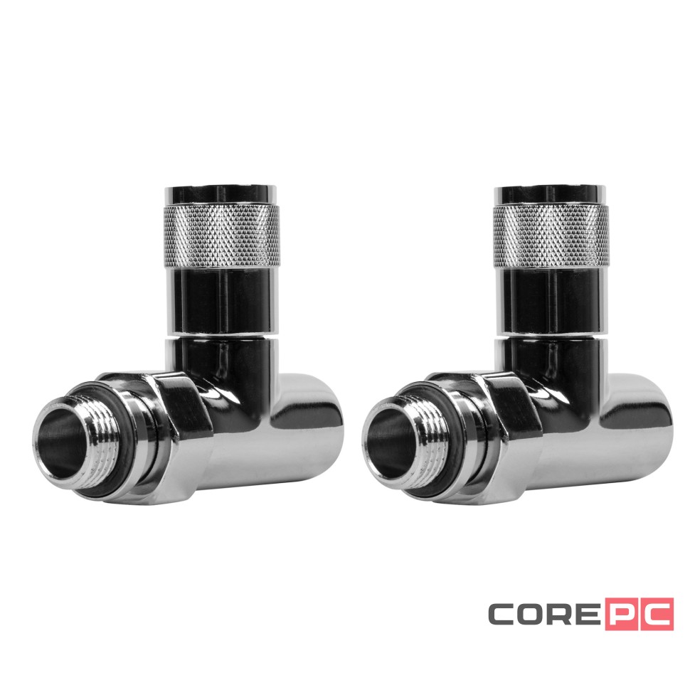 Набор дизайн-вентилей PIANO, прямой (хром) 1/2quot;