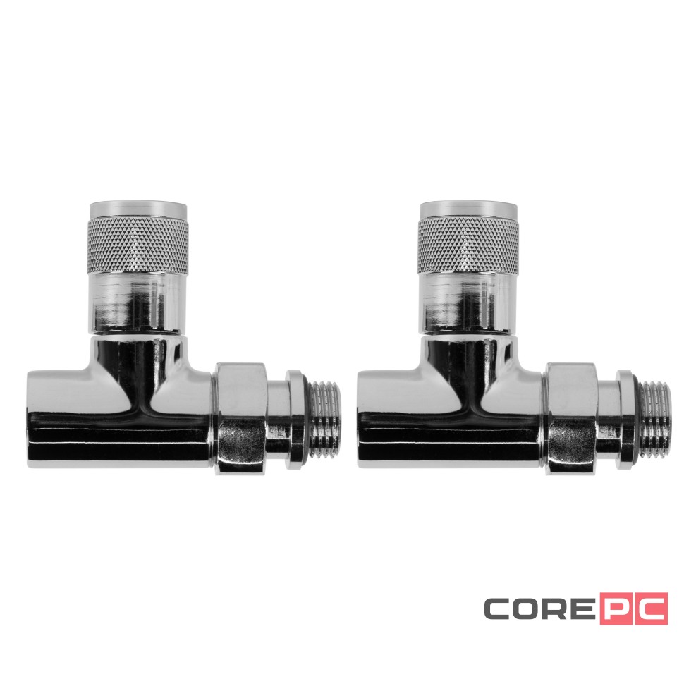 Набор дизайн-вентилей PIANO, прямой (хром) 1/2quot;