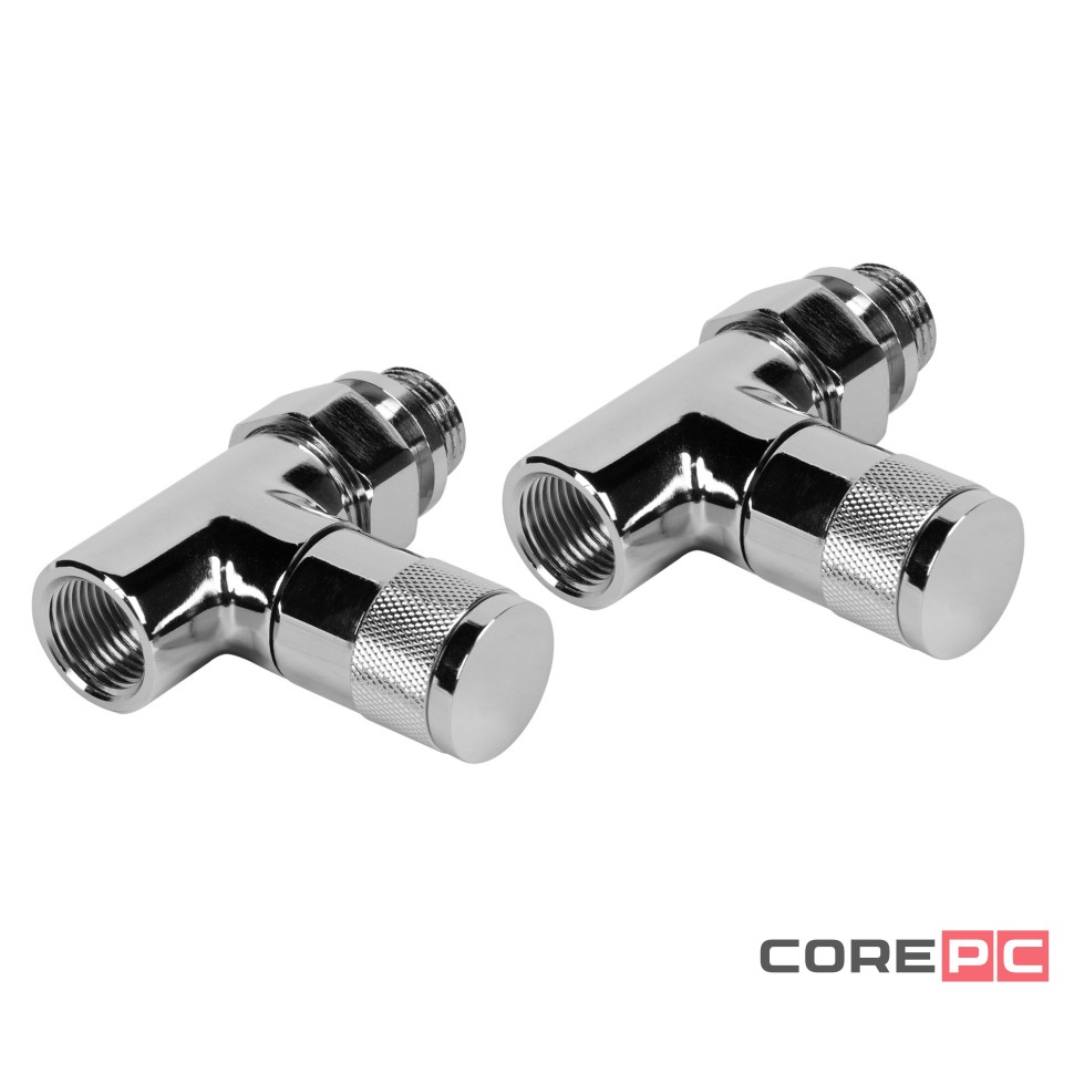 Набор дизайн-вентилей PIANO, прямой (хром) 1/2quot;