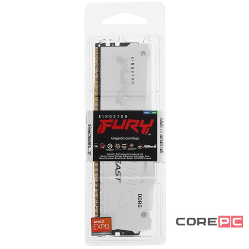 Оперативная память 32 Gb 5600 MHz Kingston FURY Beast RGB White (KF556C36BWEA-32)