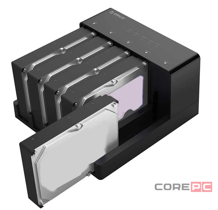 Док-станция для 5 HDD Orico 6558US3-C черный