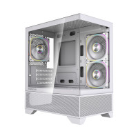Компьютерный корпус Powercase Vision Micro M4W TG ARGB White (CVMM4W-A3)