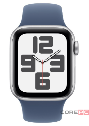 Apple Watch SE (2024) 40mm Silver Aluminium Case with Denim Sport Band (S/M)