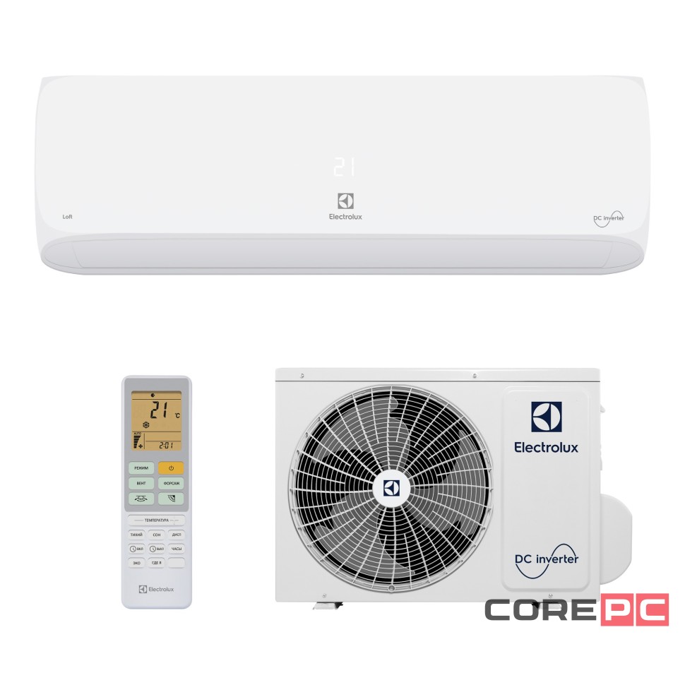 Сплит-система инверторного типа Electrolux Loft DC EACS/I-24HAL/N8 комплект