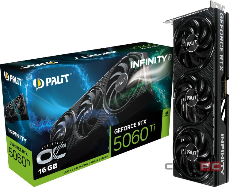 Видеокарта Palit (NE7506TS19T1-GB2061S) GeForce RTX 5060 TI 16GB INFINITY 3 OC