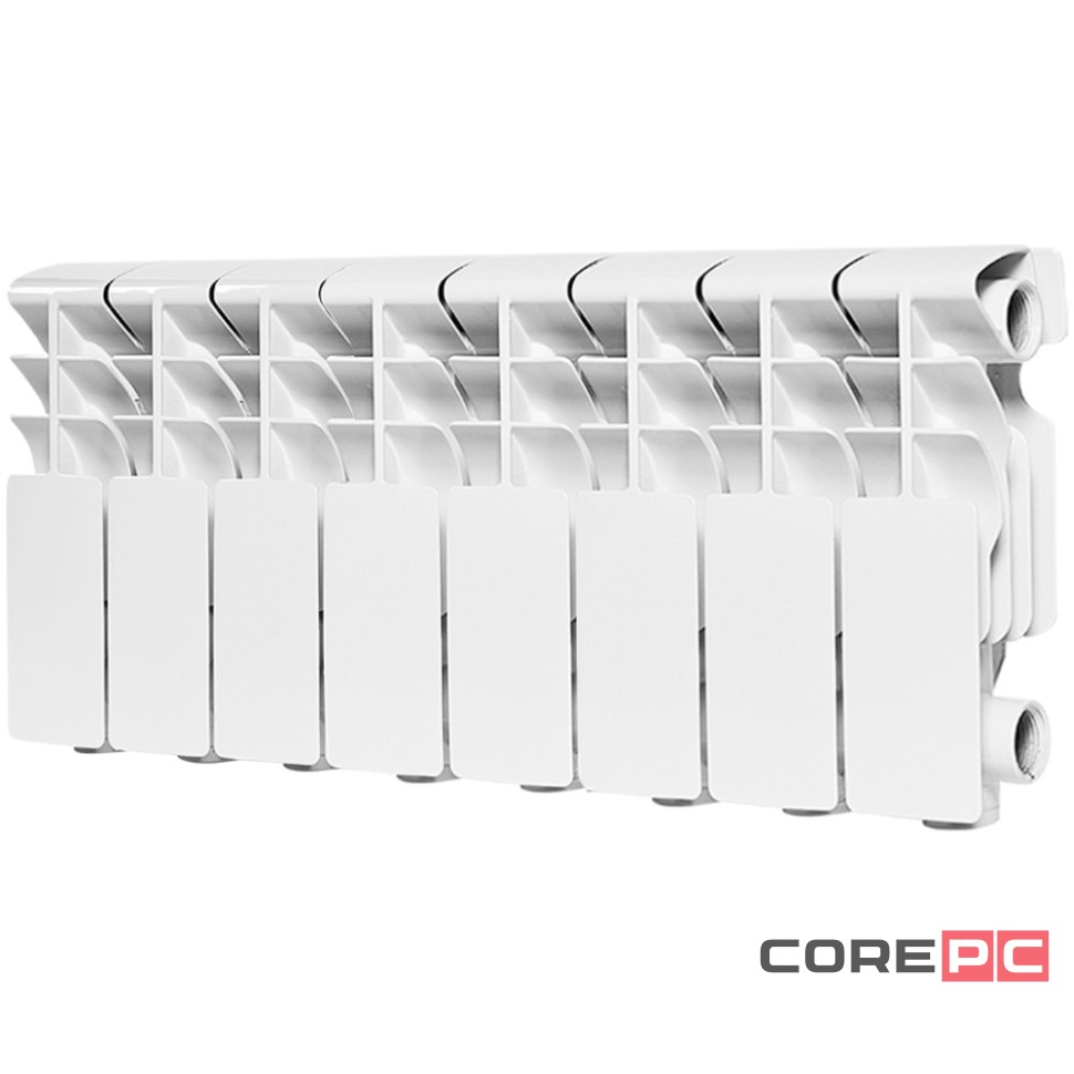 Радиатор алюминиевый ROMMER Plus 200, 10 секций RAL9016