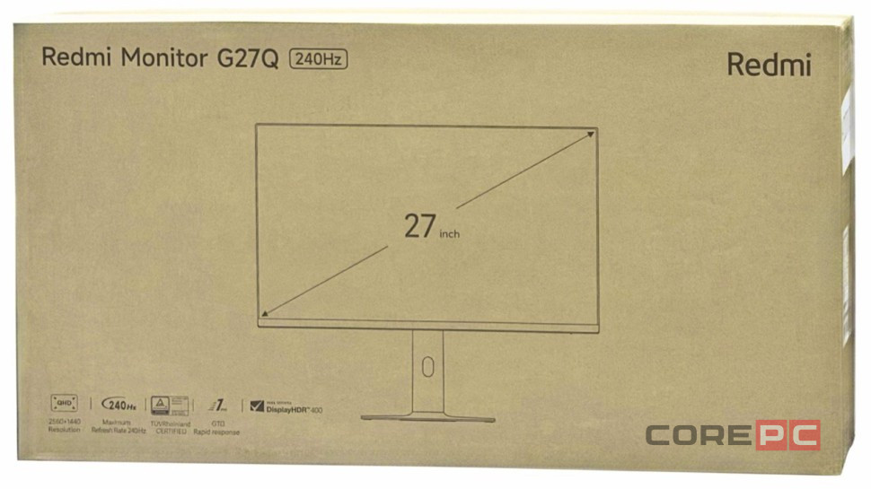 Монитор Xiaomi Redmi G27Q 27" (2025) 240Hz/2560x1440/2K/1мс (P27QDA-RG) черный