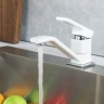 Смеситель для кухни Gappo G4517-8, рычажное управление, цвет хром/белый