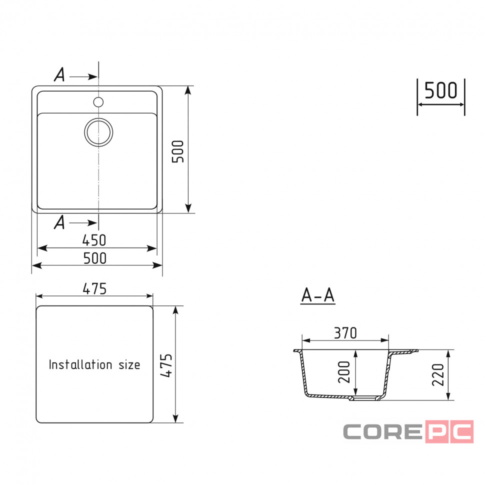 Кухонная мойка MIXLINE 00-013987, Врезная, цвет бежевый