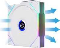 Вентилятор для корпуса Lian Li UNI FAN TL WIRELESS LCD 120 12TLLCD1W1W ARGB White (G99.12TLLCD1W1W.R0)