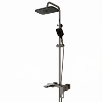 Душевая система MIXLINE 35к МЛ2409Г(ML2409GR) излив лейка 3 позиции +лейка тропический душ графит
