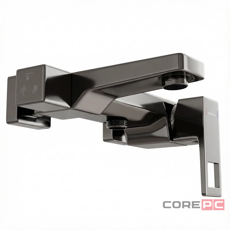 Душевая система MIXLINE 35к МЛ2409Г(ML2409GR) излив лейка 3 позиции +лейка тропический душ графит
