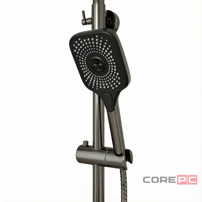 Душевая система MIXLINE 35к МЛ2409Г(ML2409GR) излив лейка 3 позиции +лейка тропический душ графит