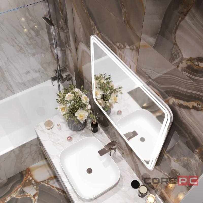 Зеркало MIXLINE Адриана 800х700 (ШВ) сенсорный выключатель, светодиодная подсветка