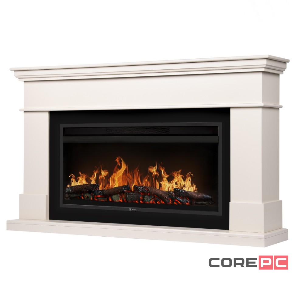 Каминокомплект: Очаг Electrolux EFP/P-4220LS, портал California 42/40/36, молочный