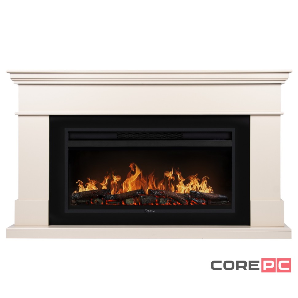 Каминокомплект: Очаг Electrolux EFP/P-4220LS, портал California 42/40/36, молочный