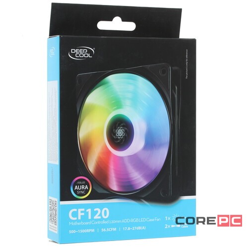 Вентилятор для корпуса Deepcool CF120 RGB PWM (DP-FA-RGB-CF120-1)