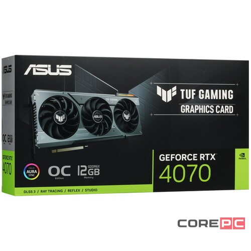 Видеокарта ASUS (TUF-RTX4070-O12G-GAMING) GeForce RTX 4070 12GB TUF GAMING OC 90YV0IZ0-M0NA00