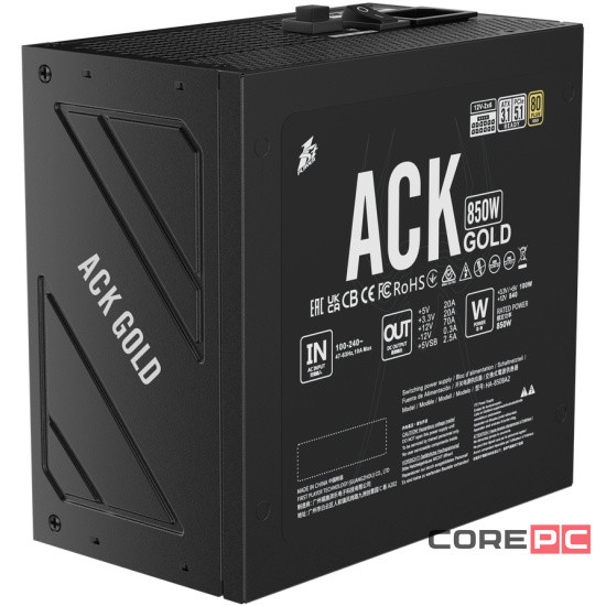 Блок питания 1STPLAYER 850W ACK GOLD  Black (HA-850BA2-BK) 16 Pin (PCIe 5.0 Connector Cable Details)