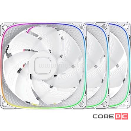 Комплект вентиляторов для корпуса Geometric Future Squama 2503W 5V ARGB White (1F2503W312001) (GF_SQM-2503W-TP)