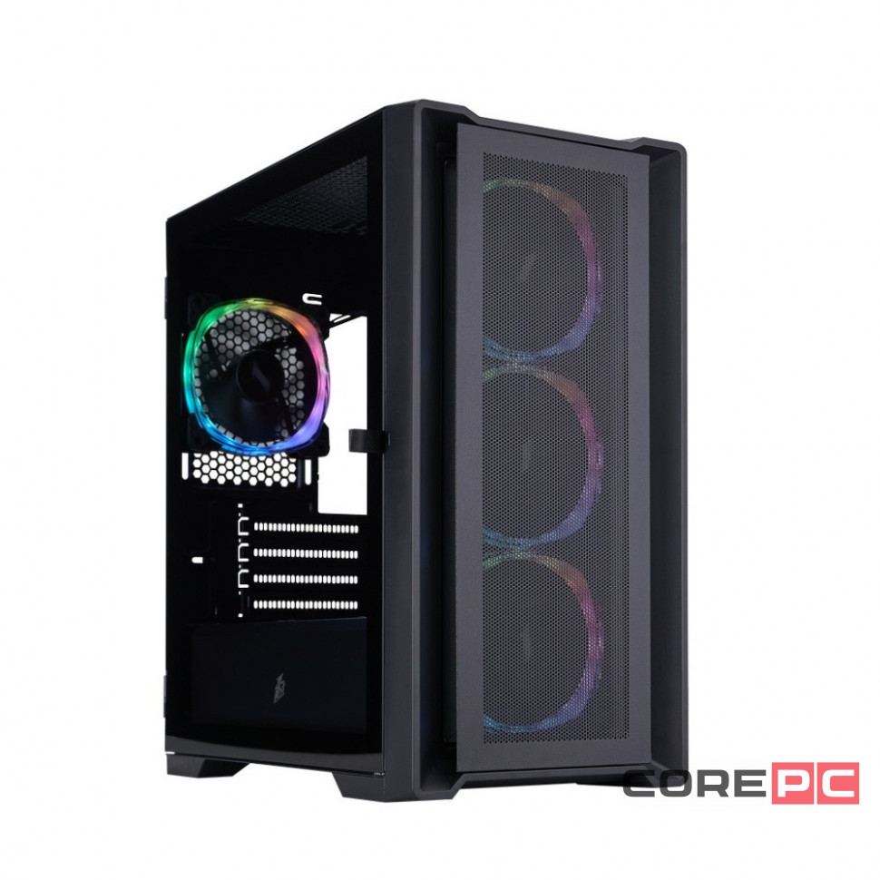 Компьютерный корпус 1STPLAYER TRILOBITE T4 MESH ARGB Black (T4-BK-4FS7)