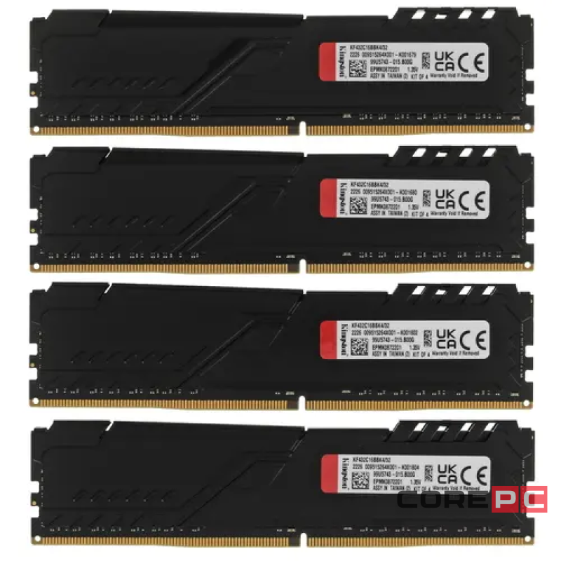 Оперативная память 32 Gb 3200 MHz Kingston FURY Beast Black (KF432C16BBK4/32)