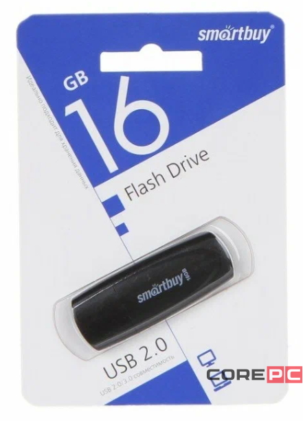 3.0/3.1 USB флеш накопитель Smartbuy 16GB Scout (SB016GB3SCK) черный
