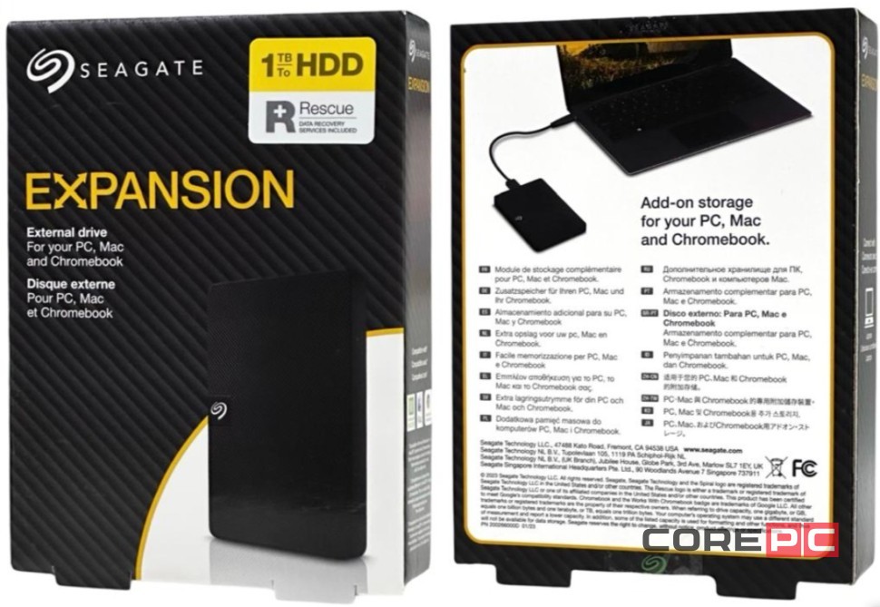 Внешний жесткий диск 1TB Seagate Expansion Portable (STKM1000400) черный