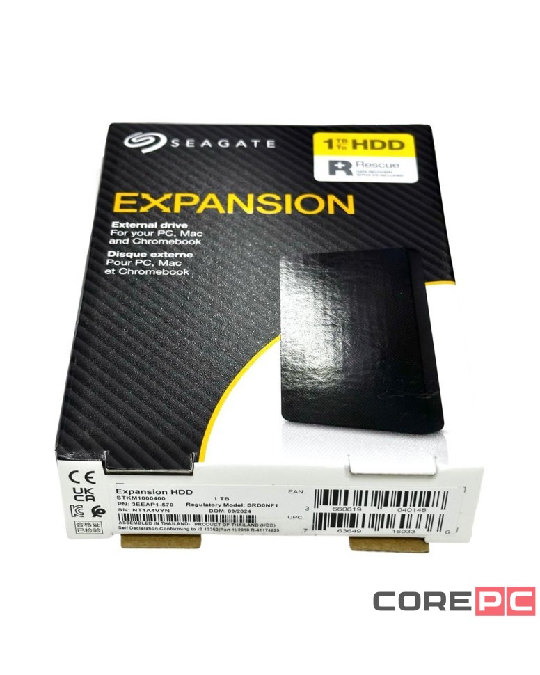 Внешний жесткий диск 1TB Seagate Expansion Portable (STKM1000400) черный