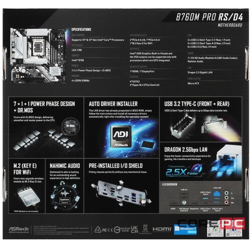Материнская плата AsRock B760M PRO RS/D4