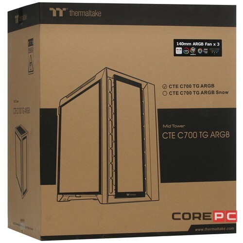 Компьютерный корпус Thermaltake CTE C700 TG ARGB Black (CA-1X7-00F1WN-01)