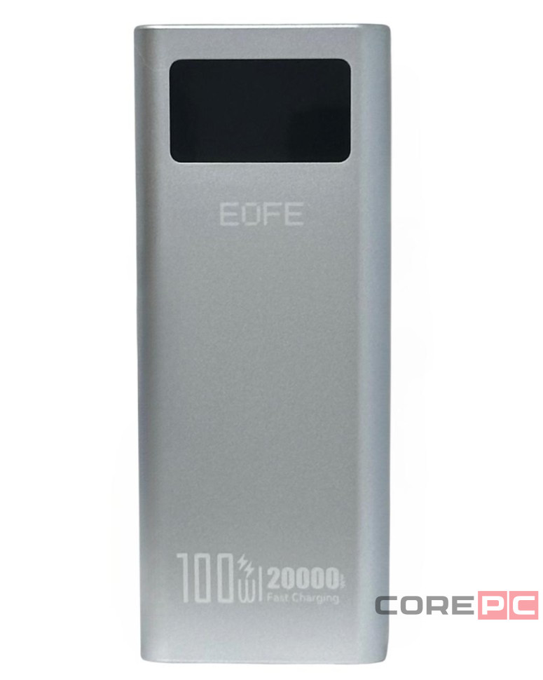 Powerbank EOFE G203 20000mAh 3A 100W/22.5W 2USB/Type-C с дисплеем серебристый