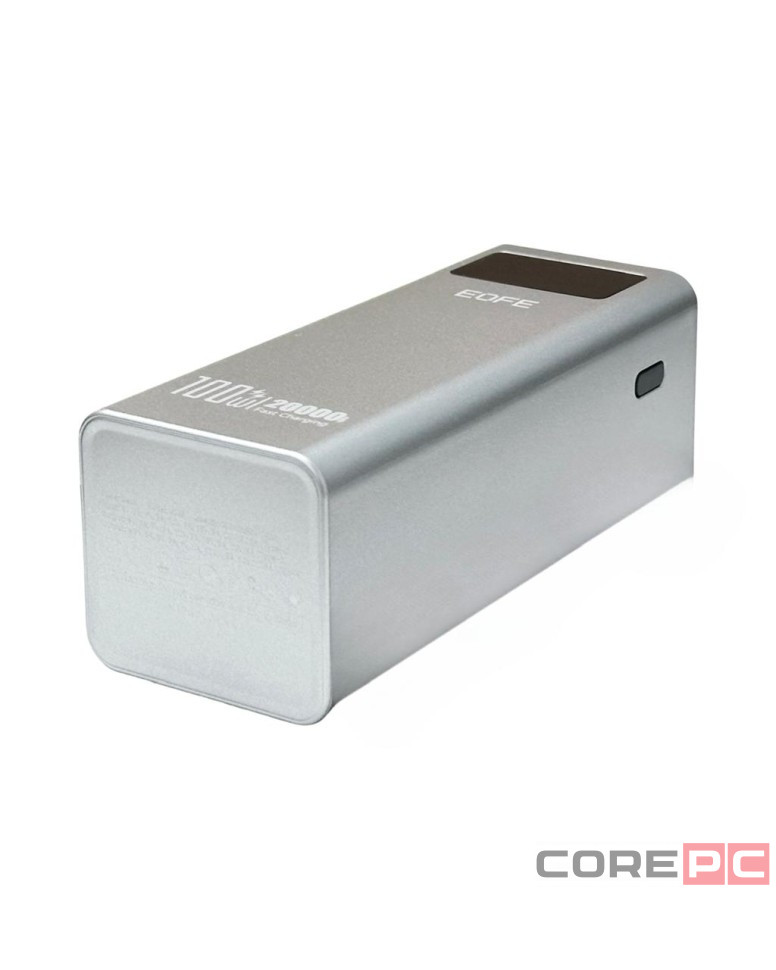 Powerbank EOFE G203 20000mAh 3A 100W/22.5W 2USB/Type-C с дисплеем серебристый