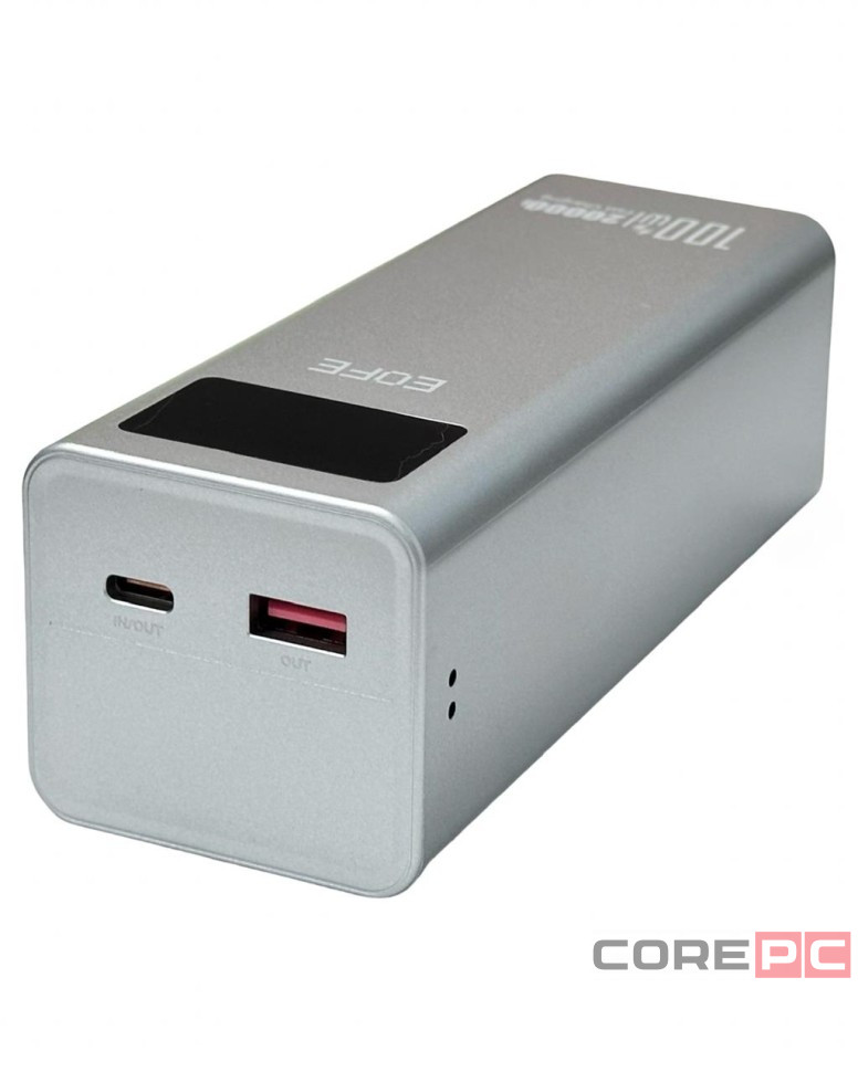 Powerbank EOFE G203 20000mAh 3A 100W/22.5W 2USB/Type-C с дисплеем серебристый