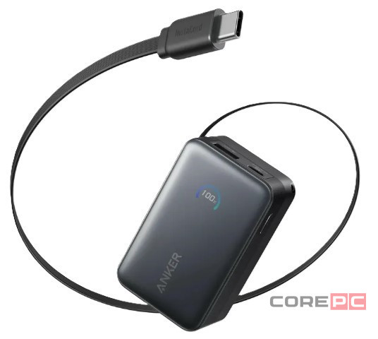 Powerbank Anker Nano (A1638P11) 10000mAh 45W 1USB/1C черный